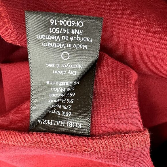 NWT Kobi Halperin Red Long Sleeve Stretch Dress Size 6 - Picture 16 of 16